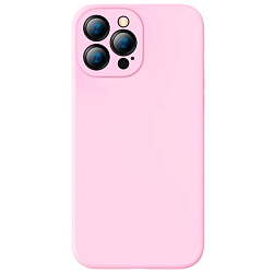 Силиконовый чехол BASEUS для iPhone 13 Pro Max (6.7) розовый (Liquid Silica Gel Protective Case)