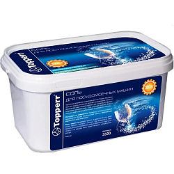 Соль для посудомоечных машин TOPPERR 3330, гранулированная, 3000 г (ведро)