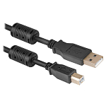 Кабель USB для принтера AM-BM 3.0м DEFENDER USB04-10PRO зол.конт, 2 фер.фильтра