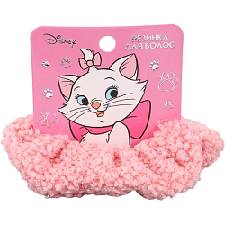 Резинка для волос плюшевая Коты аристократы, розовая 10896045