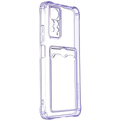 Задняя накладка ZIBELINO Silicone Card Holder Case для Xiaomi Redmi Note 11 Pro 4G/5G (сиреневый) защита к