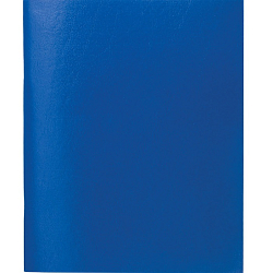 Тетрадь бумвинил А5 48л. скоба, офсет №2 ЭКОНОМ, клетка, с полями, STAFF, СИНИЙ, 402018