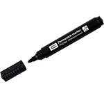 Маркер перманентный черный, пулевидный, 3мм OfficeSpace "8004А" пулевидный, с клипом арт.265705