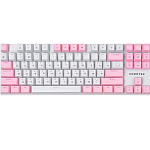 Клавиатура VOROTEX K87S Red Switch, Белый,розовый