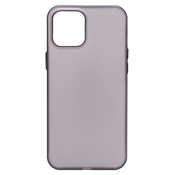 Задняя накладка PC091 для iPhone 12 Pro Max (matte transparent/black) (232331)