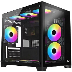 Корпус AeroCool/Formula Crystal Z5 черный без БП mATX 1x120mm 2xUSB2.0 1xUSB3.0 audio bott PSU