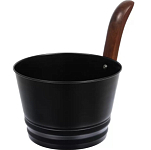 Бадья из стали 4 л, БАННЫЕ ШТУЧКИ черная 41351