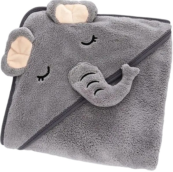 Уголок детский 80*80 "Зверята" микрофибра Серый