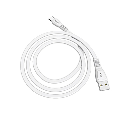 Кабель USB <--> Type-C  1.0м HOCO X40 Noah плоский, белый