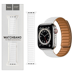Силиконовый ремешок HOCO WA12 для APPLE Watch 42/44/45mm White Flexible series silicone