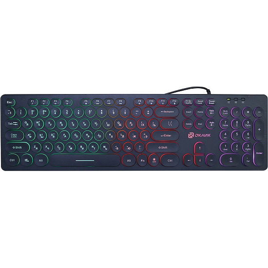 Клавиатура OKLICK 420MRL черный USB