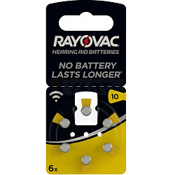 Элемент питания RAYOVAC ACOUSTIC 10, для слуховых аппаратов (6/60/600)