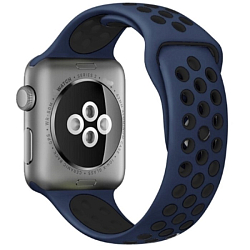 Спортивный ремешoк для Apple Watch Sport 42мм сине-чёрный