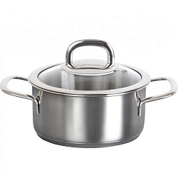 Кастрюля 1.2л KUKMARA SF-CA1216G линии "SAFIA" д.16см,со стекл.крышкой