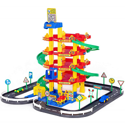 Паркинг ПОЛЕСЬЕ 5-уровневый с дорогой и автомобилями 38104