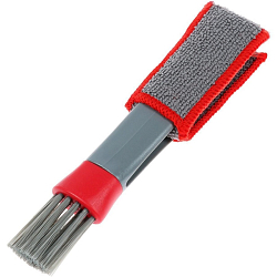 Щетка для чистки труднодоступных мест в салоне авто, 18 см, серо-красный   5572920