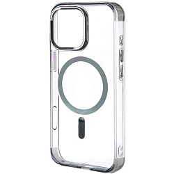 Силиконовый чехол HOCO AS11 для iPhone 16 Pro High Clear Magnetic Case (Transparent Black)