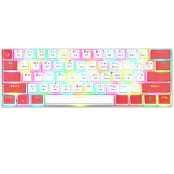 Клавиатура JETACCESS PANTEON T2 PRO RS  White-Red (76)