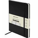 Блокнот BRAUBERG А5 балакрон, 80г/м2, 96л, в точку, черный, 113040