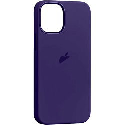 Задняя накладка Silicone Casе для iPhone 12 Pro Max Amethyst (MagSafe + анимация NFC) c LOGO