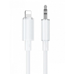 Кабель Jack 3.5 <--> Lightning  1.0м BOROFONE BL21 белый