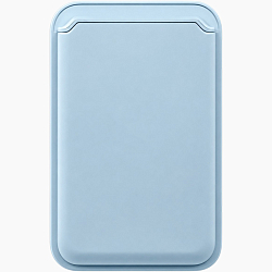 Кошелек для карт iPhone Silicone Wallet MagSafe с лого (№02 Голубой)