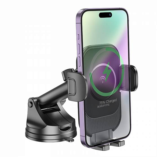 Автомобильный держатель BOROFONE BH203 Blue Charm, черный, 15W