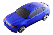 Колонка портативная машинка BMW-X6 (WS688/AX-X6) синяя (USB/Micro/FM)