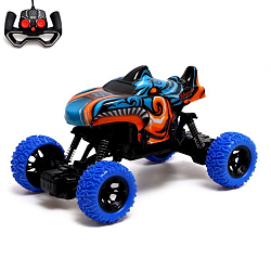 Машинка на пульте управления MONSTER, 1:16, свет, работает от аккра, синий 7707468