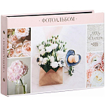 Фотоальбом 25 листов (уголки+кольца) "Цветы"  27х19 см   4129239