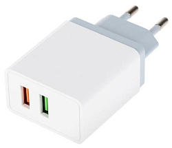 Сетевое ЗУ 2USB 2A/2A RITMIX RM-3032QC белое, QC