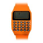 Часы ручные с калькулятором оранжевые WC-01