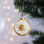 Ёлочное украшение "Часы", 6.8 х 9 см 7772702