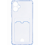 Задняя накладка ZIBELINO Silicone Card Holder для Samsung Galaxy A06 4G (голубой)