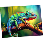 Картина по номерам 15х20 "Карликовый хамелеон" (14 цветов) УТМ01491987
