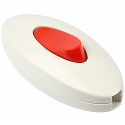 Выключатель проходной SMARTBUY белый/красный 6А 250В (SBE-06-S05-wr)