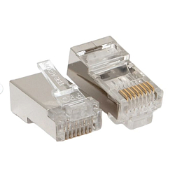 Коннектор RJ-45 TERACOM PRO экранированный 8P8C 30мкд Cat.6 (упак.20шт)