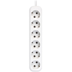 Сетевой удлинитель  5.0м SMARTBUY SBE-16-6-05-Z, 6 розеток, 16А/3,5кВт с/з, ПВС 3х1,0 (1/30)