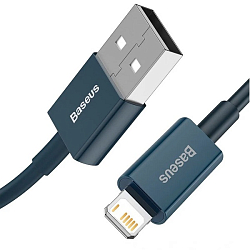 Кабель USB <--> Lightning  1.0м BASEUS синий (CALYS-A03)