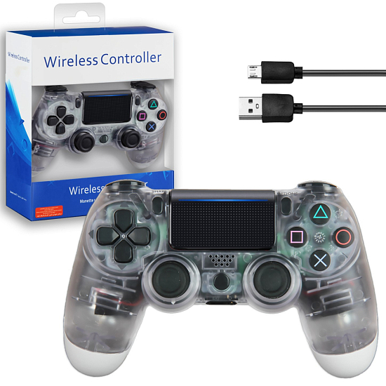 Геймпад БП для SONY PS4 Dual Shock прозрачный
