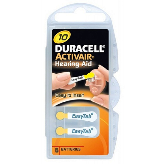 Элемент питания DURACELL ZA10 BL-6