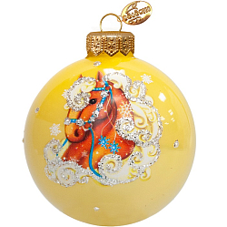 Шар "Лошадка кучерявая", 65 мм., в подарочной упаковке, КУ-65-254010