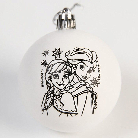 Набор для творчества Новогодний шар "Анна и Эльза" Холодное сердце, размер шара 5,5 см   7024620