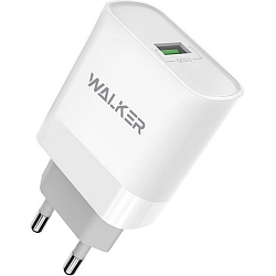 Сетевое ЗУ 1USB 2.4A WALKER WH-35 белое, QC 3.0