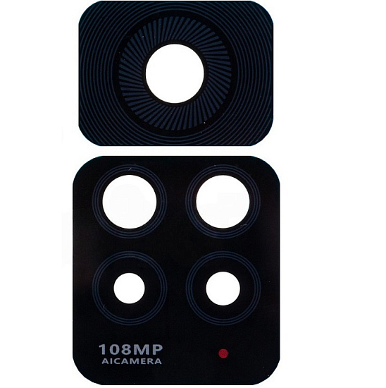 Стекло задней камеры для Xiaomi Redmi Note 11 Pro 4G (2201116TG) (без рамки) (черный)