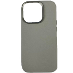 Задняя накладка MAGSAFE на iPhone 14 pro max кожа Серый