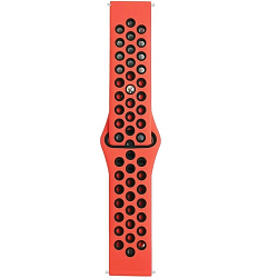Универсальный силиконовый ремешок NIKE 20-22mm, чёрно-красный