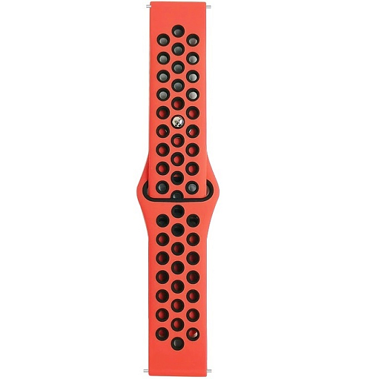Универсальный силиконовый ремешок NIKE 20-22mm, чёрно-красный