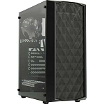 Корпус Powercase Diamond Mesh LED (CMDM-L1), Tempered Glass, 1x 120mm 5-color fan, чёрный, ATX