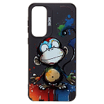 Задняя накладка SC335 для Samsung Galaxy A55  (обезьяна) (black) (233021)